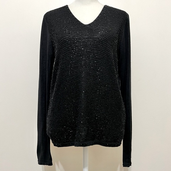 Vintage Belford for Saks Fifth Avenue Beaded Sweater - Picture 2 of 9